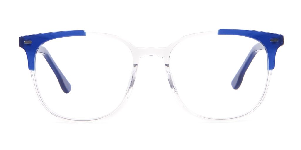 computer screen protection glasses with Translucent Navy Blue Frame