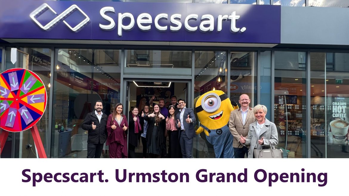 Specscart. Urmston is live now. Where are you?